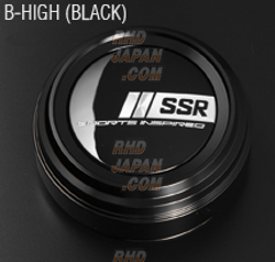 SSR Aluminum Racing Center Cap B-Type (PCD:108~130) High Black